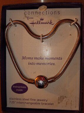 Connections from Hallmark Stainless Steel 7.25 inch Interchangeable Bracelet NWT